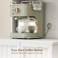 HOMCOM Mobilă de Depozitare pentru Bucătărie cu 2 Dulapuri și 8 Rafturi, din Lemn și Acrilic, 60x39.5x179.6 cm, Alb(m-6)