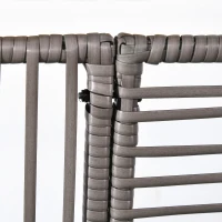 Outsunny Bloembak met klimrek, weerbestendig, Polyrattan, 103 x 29 x 103 cm, Grijs(m-8)