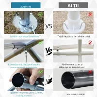 Outsunny prelata auto, cu kit ancorare, 5.95x2.9x2.6m, alba(m-4)