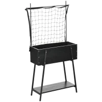 Outsunny Jardinière sur pieds avec étagère inférieure et treillis filet pour plantes et fleurs - dim. 89L x 34l x 168H cm(m-12)