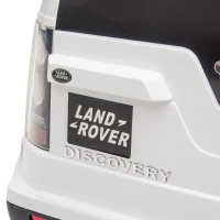HOMCOM Voiture véhicule électrique Enfants 12 V - Télécommande parentale fournie - V. Max. 5 Km/h - Effets sonores, Lumineux - Land Rover Discovery HSE Blanc(m-9)