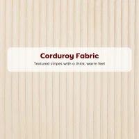 HOMCOM Krzesło do jadalni, pokrycie z sztruksu, forma muszli, metalowe nogi, podkładki, Beżowe(m-5)