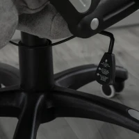 Vinsetto Massage Recliner Chair Heated Office Chair with Six Massage Points Microfiber Cloth 360° Swivel Wheels Grey(m-13)