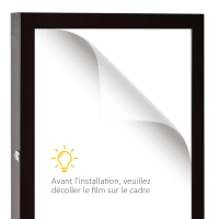 Frame box T-frame cadre pour maillot porte acrylique doublure interne feutre 60L x 7l x 80H cm marron(m-4)