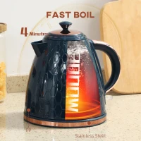 HOMCOM 3000W Rapid Boil Honeycomb Kettle - Dark Blue(m-4)