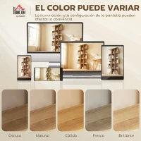 HOMCOM Librería en Forma de S de 5 Niveles para Salón Dormitorio Estudio Oficina 80x24x200 cm Roble(m-8)
