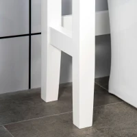 Kleankin Armário sobre Sanita Armário Alto para Lavanderia com Armário e Prateleira de Armazenamento 64x22x165 cm Branco(m-8)