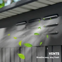 Outsunny 5 x 3.5ft Metal Garden Storage Shed with Effortless Assembly and 2 Pairs of Gloves, Waterproof Outdoor Shed, Light Grey(m-8)