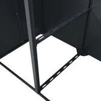 Mülltonnenbox mit hydraulischem Klappdeckel, zweiteiliges Design für 2 Mülltonnen, 132x80x118,5 cm, Grau+Naturfarbe(m-9)