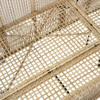 5-teiliges PE‑Rattan-Gartenmöbel-Set, 3‑Sitzer-Sofa, 2 Sesseln und Glastisch, Beige+Schwarz+Weiß(m-12)