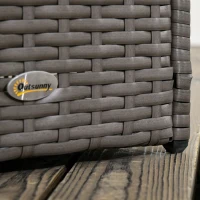 Outsunny Bloembak met klimrek, weerbestendig, Polyrattan, 103 x 29 x 103 cm, Grijs(m-7)