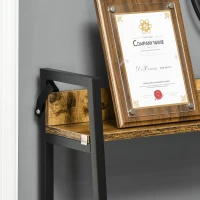 HOMCOM Etajeră bibliotecă Stil Industrial înclinat 5 Nivele 70L x 35l x 150H cm(m-4)