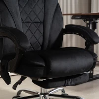 Vinsetto Massage Office Chair, Heated Reclining Computer Chair with Adjustable Height and Footrest, Black(m-11)