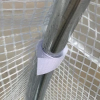 Outsunny Sera Tip Tunel cu Ușă, Panouri și 8 Ferestre Rulabile, din Oțel Galvanizat și PE, 3.97x3x2 m, Alb(m-12)