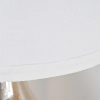 HOMCOM Conjunto de 2 Candeeiros de Mesa com Ecrã de Linho Suporte para Lâmpada E27 Máx. 40 W Ø30x56 cm Branco(m-11)