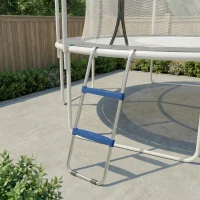 SPORTNOW Scala trampolino 2 gradini con gancio universale, 97x32x7 cm, Blu(m-5)