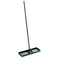 Outsunny Lawn Levelling Rake, 76 x 26 cm Lawn Leveller Lute with 169 cm Handle for Grass Soil Sand Yard Golf Course(m-1)