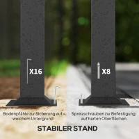 Outsunny Gartenpavillon, 3,3 x 4 m Gartenzelt mit Netz-Vorhängen, zweistufiges Dach, Kunstleder-Bezug, Metallrahmen, Khaki(m-7)