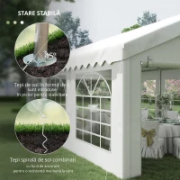 Outsunny Foisor pentru Exterior, Marchiza pentru Petreceri, Nunta si Cadru din Otel, 6 x 4 m(m-5)