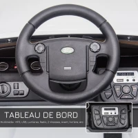 HOMCOM Voiture véhicule électrique Enfants 12 V - Télécommande parentale fournie - V. Max. 5 Km/h - Effets sonores, Lumineux - Land Rover Discovery HSE Blanc(m-7)