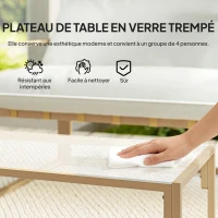 Outsunny Salon de jardin extérieur 4 pièces avec coussins ultra-épais 15cm canapé 2 places avec table basse et 2 fauteuils kaki(m-5)