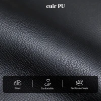 HOMCOM Fauteuil de Relaxation et Massage électrique avec Inclinaison Manuelle Dossier Repose-Pied réglable revêtement synthétique Noir(m-6)