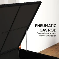 Outsunny 650L Garden Storage Box with 2 Wheels, Rattan Deck Box with Waterproof Zipped Liner, Safe Pneumatic Rods, Black(m-7)