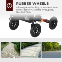 HOMCOM Lightweight Walking Frame, Rubber Wheels, Rollator Walker with Seat and Wheels with Adjustable Handle, Bag, Red(m-5)