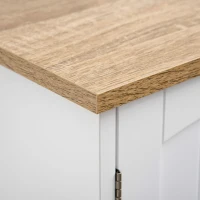 Kleankin Armário sobre Sanita Armário Alto para Lavanderia com Armário e Prateleira de Armazenamento 64x22x165 cm Branco(m-10)