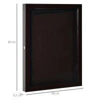Frame box T-frame cadre pour maillot porte acrylique doublure interne feutre 60L x 7l x 80H cm marron(m-3)