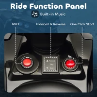 AIYAPLAY Quad Elektryczny dla Dzieci 6V z funkcją jazdy do przodu i do tyłu, muzyką, LEDowymi reflektorami, czarny(m-6)
