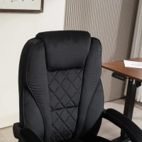 Vinsetto Massage Office Chair, Heated Reclining Computer Chair with Adjustable Height and Footrest, Black(m-10)