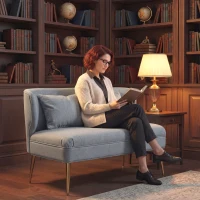 HOMCOM 2 Seater Sofa, Linen-look Fabric Small Sofa with Wing Back, Thick Seat, Metal Legs, Light Grey(m-9)