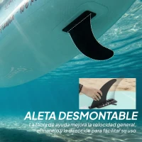 Outsunny Tabla de Paddle Surf Hinchable 320 cm, con Superficie Antideslizante Remo de Aluminio Ajustable Quilla Bomba y Mochila(m-8)