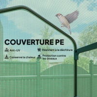 Outsunny Serre de jardin balcon étagère serre 4 niveaux 69L x 50l x 165H cm acier époxy bâche amovible PE haute densité vert(m-4)