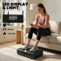 SPORTNOW Vibration Plate Exercise Machine with 120 Speed Levels, 5 Programs, Quiet Vibrating Plate with Resistance Bands(m-8)