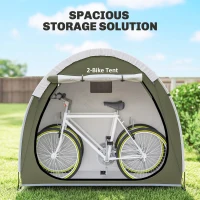 Outsunny Namiot na rowery dla 2 rowerów, garaż rowerowy z wentylacją, UPF50+, wodoodporny, tkanina Oxford 210D, 200 x 80 x 170 cm(m-4)