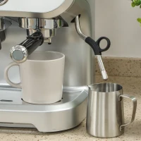 HOMCOM 15 Bar Coffee Machine with 15 Adjustable Grind Setting, Steamer and Complete Kit - Silver Colour(m-13)