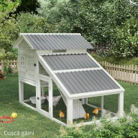 Outsunny Lot de 12 panouri din oțel galvanizat Rezistente la Intemperii, gri deschis, dim. unui panou 129L x 45l cm(m-7)