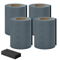Outsunny Sichtschutzstreifen 4er Set Kunststoff UV-beständiger wasserdichter Sichtschutz mit Befestigungsclips 35 m x 19 cm Grau(m-10)