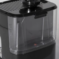 HOMCOM 15 Bar Coffee Machine, with Adjustable Grind, Steamer and Accessories - Black(m-12)