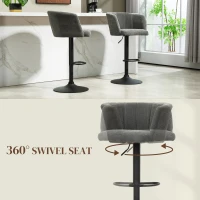 HOMCOM 2x Hoker barowy, obrotowy, z podnóżkiem, styl bistro(m-6)
