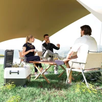 HOMCOM Glacière électrique portable pour voiture avec 2 zones contenance 30,5 L, lumière LED, jusqu'à -20°C(m-10)