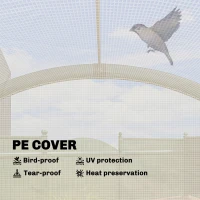 Outsunny Szklarnia z kopułowym dachem, składana foliowa szklarnia 200 x 80 x 164 cm Zielona(m-5)