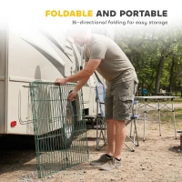 PawHut 8 Panel Pet Playpen for Medium Dogs Indoor Outdoor 80 cm Height(m-7)