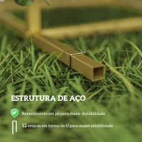 Outsunny Conjunto de 3 Arcos de Jardim para Rosas em Metal de 220/200/180 cm com Revestimento em Pó para Pátio e Terraço Dourado(m-5)