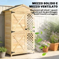 Outsunny Armadio Esterno: Casetta Giardino con Porta Ventilata e Kit Antiribaltamento.(m-7)