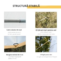 Outsunny Pavilion pentru extern cort pentru petreceri, căsătorii cadru din oțel impermeabil, Alb, 8x4x2.8m(m-4)