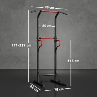 Homcom Bara Tractiuni Reglabila – Aparate Fitness, 120 kg(m-2)