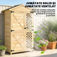 Outsunny Dulap Exterior: Căsuță de Grădină cu Ușă Ventilată și Kit Anti-Răsturnare.(m-7)